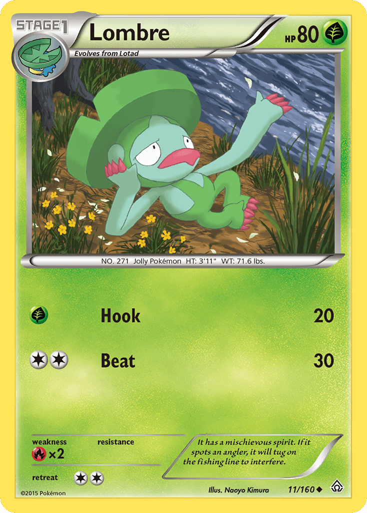 Lombre (11/160) [XY: Primal Clash] Pokemon Single Pokémon  | Multizone: Comics And Games