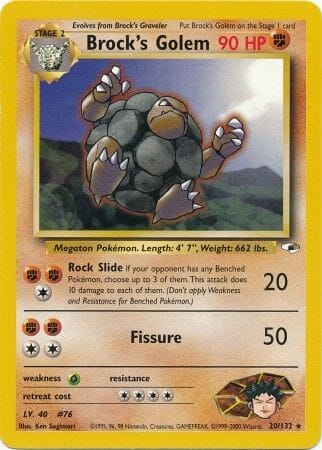 Brock's Golem (20/132) [Gym Heroes Unlimited] Pokemon Single Pokémon  | Multizone: Comics And Games