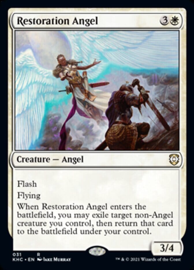 Restoration Angel [Kaldheim Commander] MTG Single Magic: The Gathering  | Multizone: Comics And Games