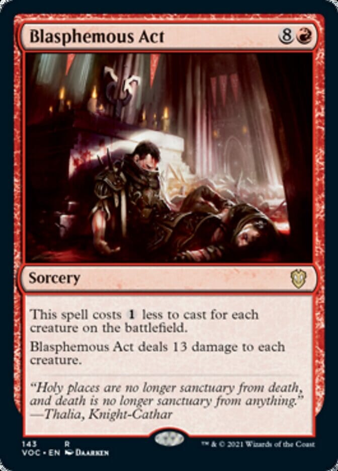 Blasphemous Act [Innistrad: Crimson Vow Commander] MTG Single Magic: The Gathering  | Multizone: Comics And Games