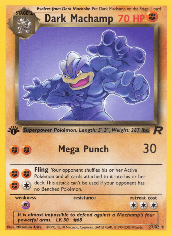 Dark Machamp (27/82) [Team Rocket 1st Edition] Pokemon Single Pokémon  | Multizone: Comics And Games