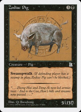 Zodiac Pig [Portal Three Kingdoms] MTG Single Magic: The Gathering  | Multizone: Comics And Games