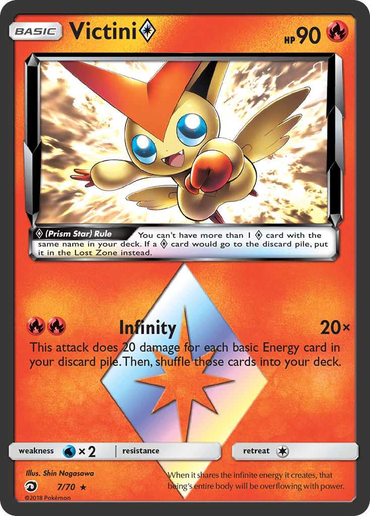 Victini (7/70) (Prism Star) [Sun & Moon: Dragon Majesty] Pokemon Single Pokémon  | Multizone: Comics And Games