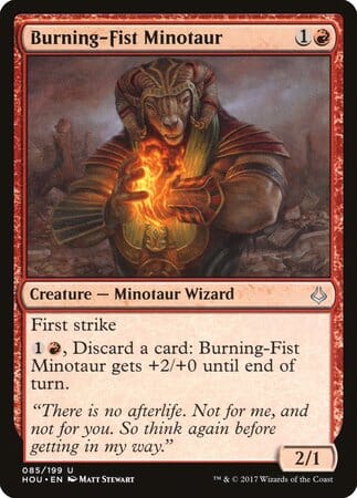 Burning-Fist Minotaur [Hour of Devastation] MTG Single Magic: The Gathering  | Multizone: Comics And Games