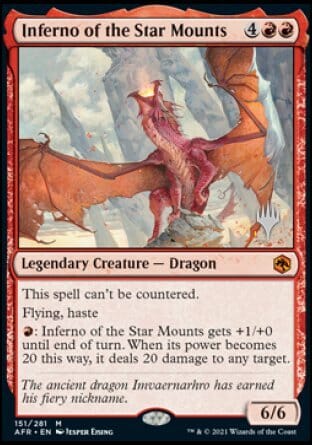Inferno of the Star Mounts (Promo Pack) [Dungeons & Dragons: Adventures in the Forgotten Realms Promos] MTG Single Magic: The Gathering  | Multizone: Comics And Games