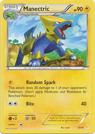 Manectric (13/30) [XY: Trainer Kit 3 - Pikachu Libre] Pokemon Single Pokémon  | Multizone: Comics And Games