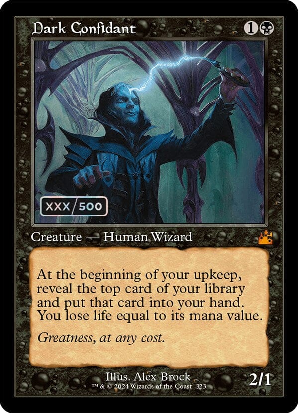 Dark Confidant (Retro) (Serialized) [Ravnica Remastered] MTG Single Magic: The Gathering  | Multizone: Comics And Games