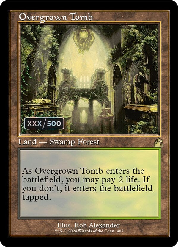 Overgrown Tomb (Retro) (Serialized) [Ravnica Remastered] MTG Single Magic: The Gathering  | Multizone: Comics And Games