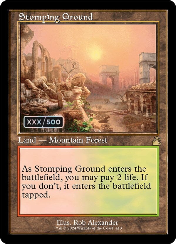 Stomping Ground (Retro) (Serialized) [Ravnica Remastered] MTG Single Magic: The Gathering  | Multizone: Comics And Games