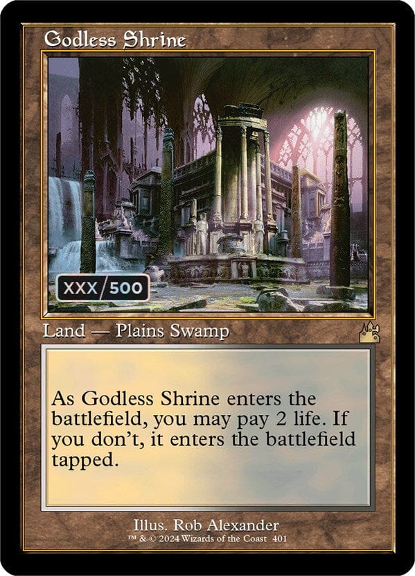 Godless Shrine (Retro) (Serialized) [Ravnica Remastered] MTG Single Magic: The Gathering  | Multizone: Comics And Games