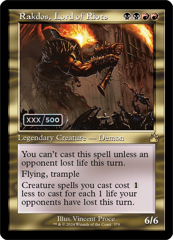 Rakdos, Lord of Riots (Retro) (Serialized) [Ravnica Remastered] MTG Single Magic: The Gathering  | Multizone: Comics And Games