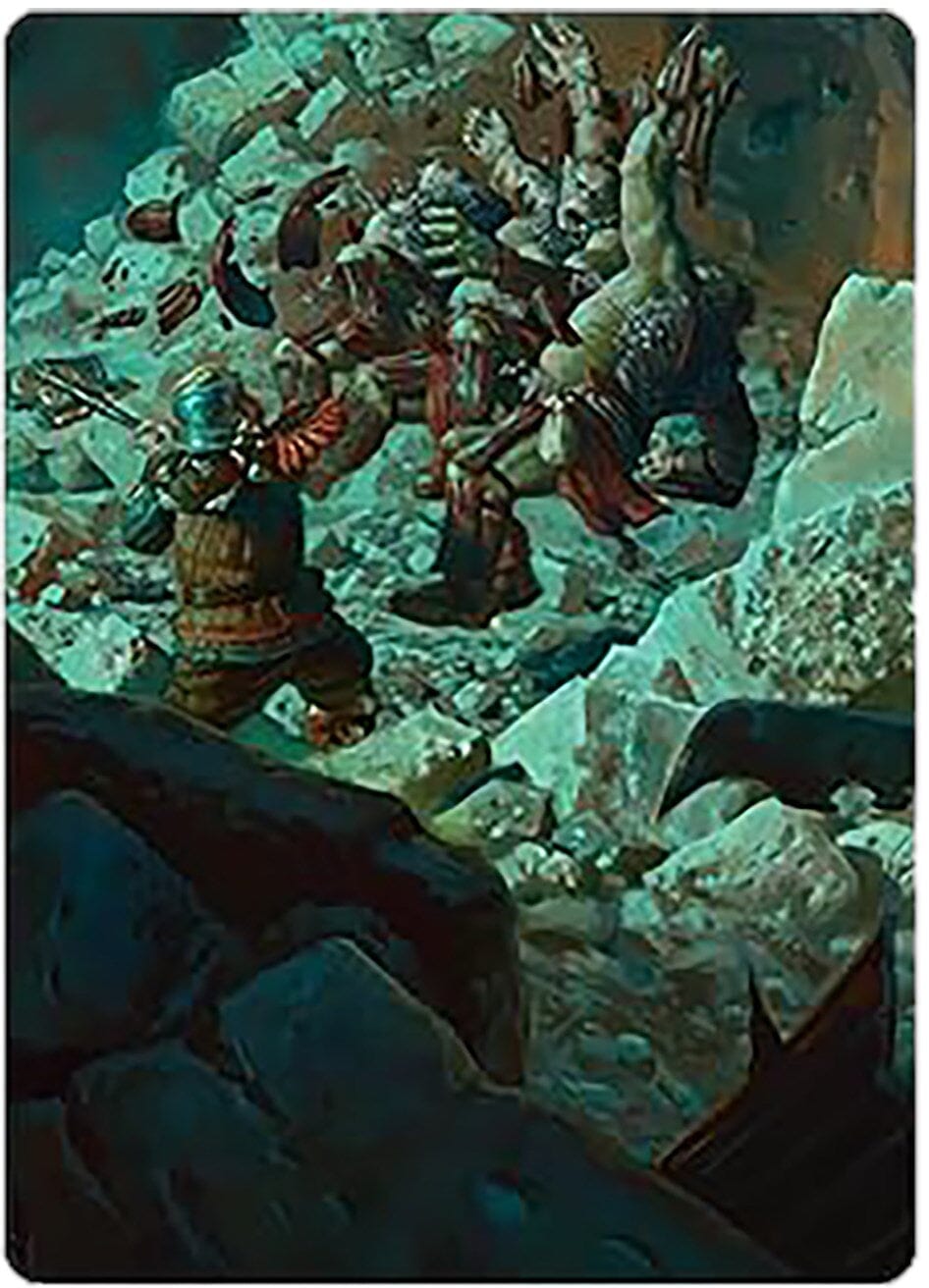 Gimli's Reckless Might Art Card [The Lord of the Rings: Tales of Middle-earth Art Series] MTG Single Magic: The Gathering  | Multizone: Comics And Games