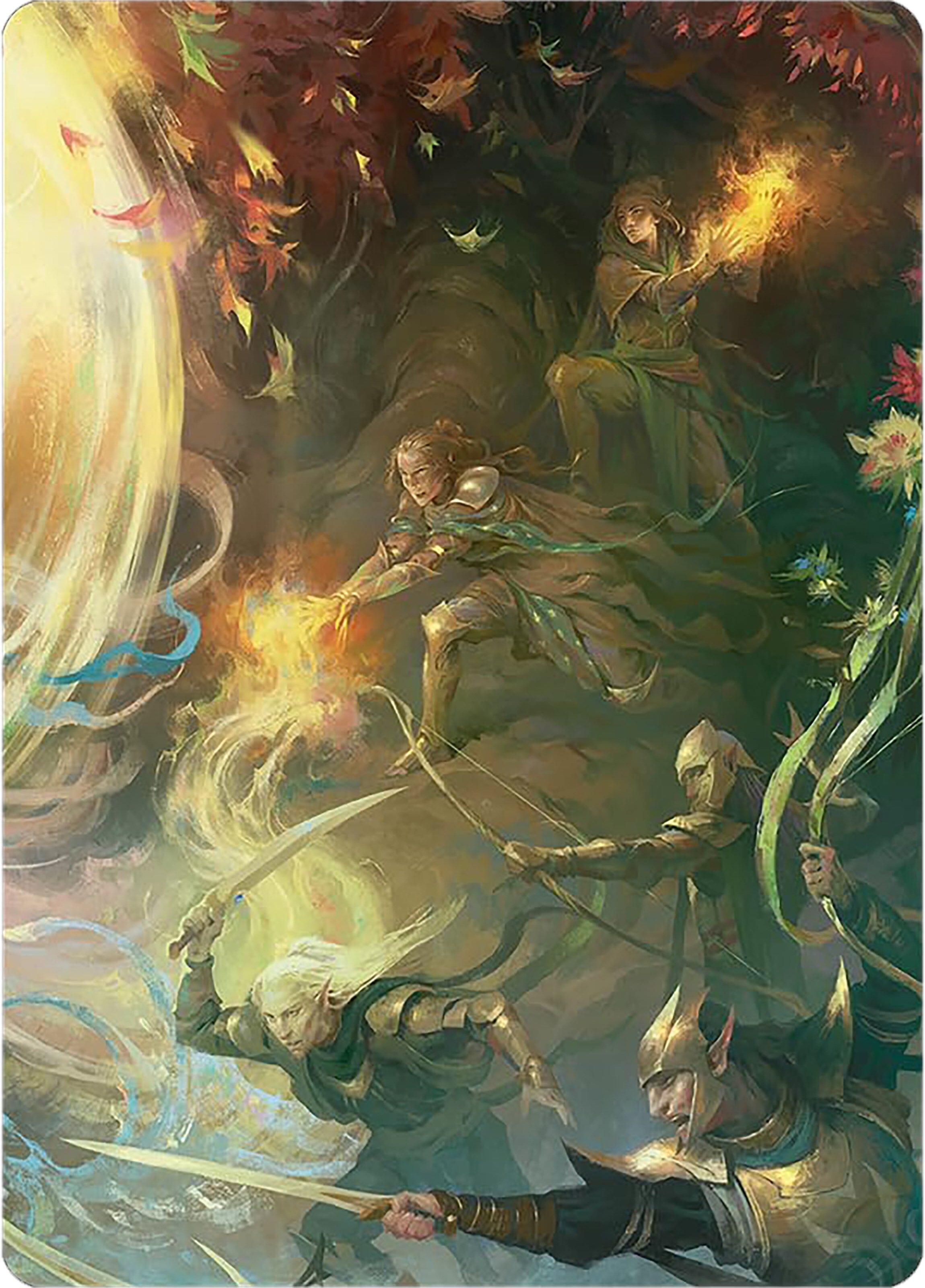 Rally the Galadhrim Art Card [The Lord of the Rings: Tales of Middle-earth Art Series] MTG Single Magic: The Gathering  | Multizone: Comics And Games