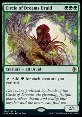 Circle of Dreams Druid (Promo Pack) [Dungeons & Dragons: Adventures in the Forgotten Realms Promos] MTG Single Magic: The Gathering  | Multizone: Comics And Games