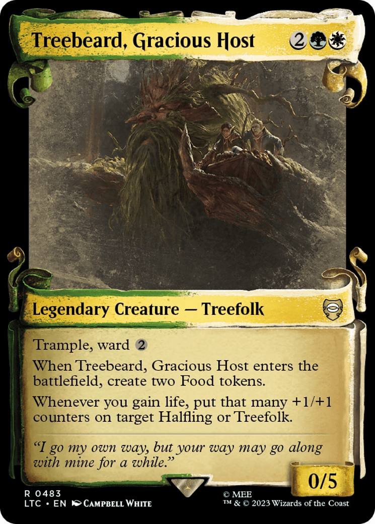 Treebeard, Gracious Host [The Lord of the Rings: Tales of Middle-Earth Commander Showcase Scrolls] MTG Single Magic: The Gathering  | Multizone: Comics And Games