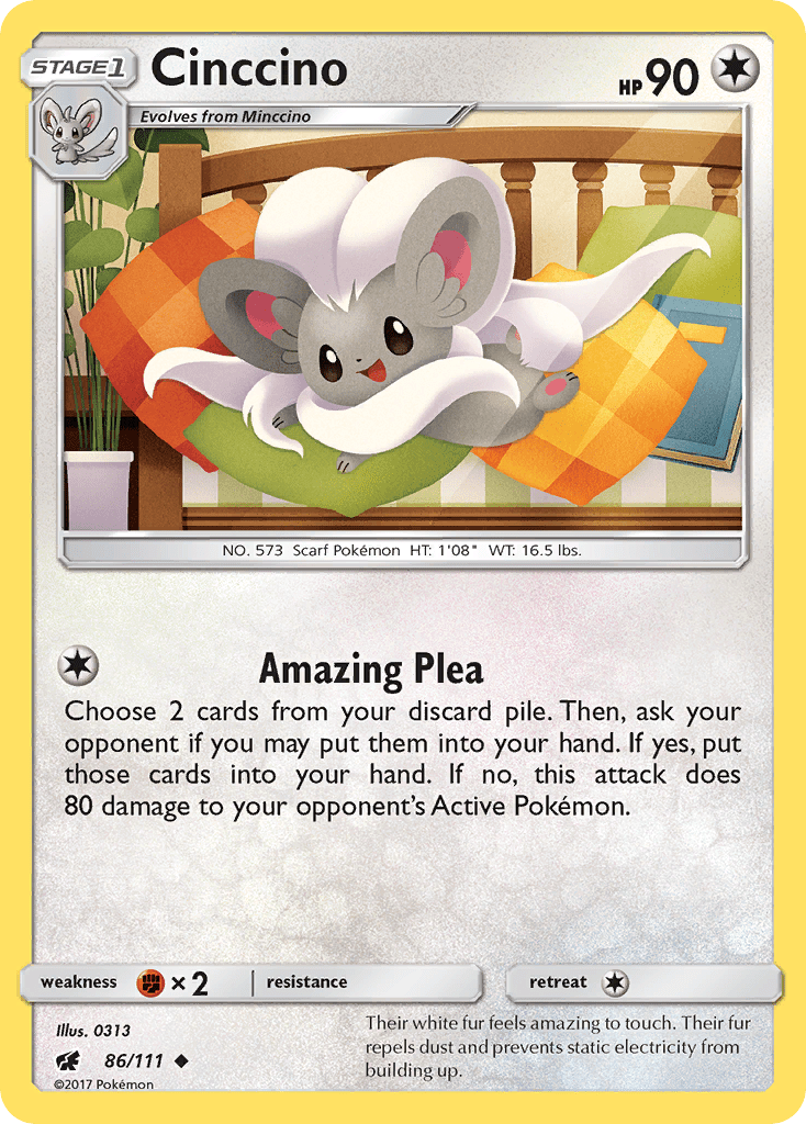 Cinccino (86/111) [Sun & Moon: Crimson Invasion] Pokemon Single Pokémon  | Multizone: Comics And Games