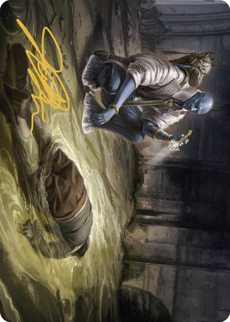 Drag the Canal Art Card (Gold-Stamped Signature) [Murders at Karlov Manor Art Series] MTG Single Magic: The Gathering  | Multizone: Comics And Games