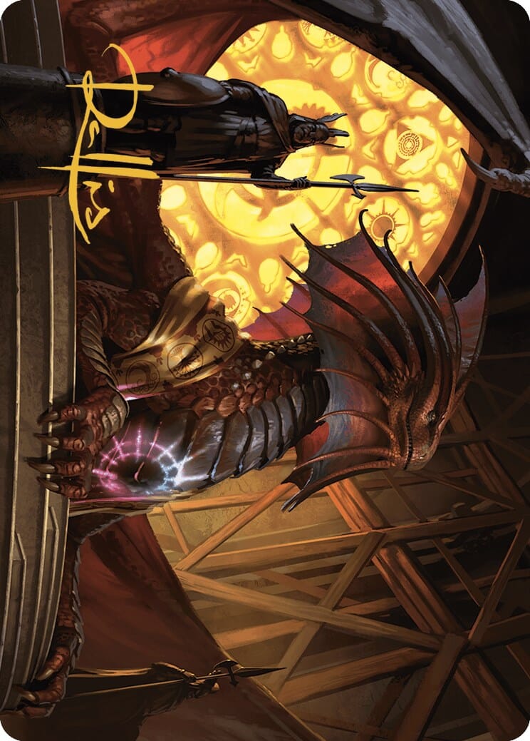 Niv-Mizzet, Guildpact Art Card (21/49) (Gold-Stamped Signature) [Murders at Karlov Manor Art Series] MTG Single Magic: The Gathering  | Multizone: Comics And Games