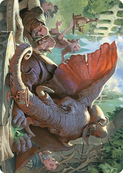 Loxodon Eavesdropper Art Card [Murders at Karlov Manor Art Series] MTG Single Magic: The Gathering  | Multizone: Comics And Games