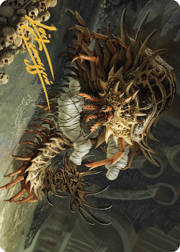 Rot Farm Mortipede Art Card (Gold-Stamped Signature) [Murders at Karlov Manor Art Series] MTG Single Magic: The Gathering  | Multizone: Comics And Games