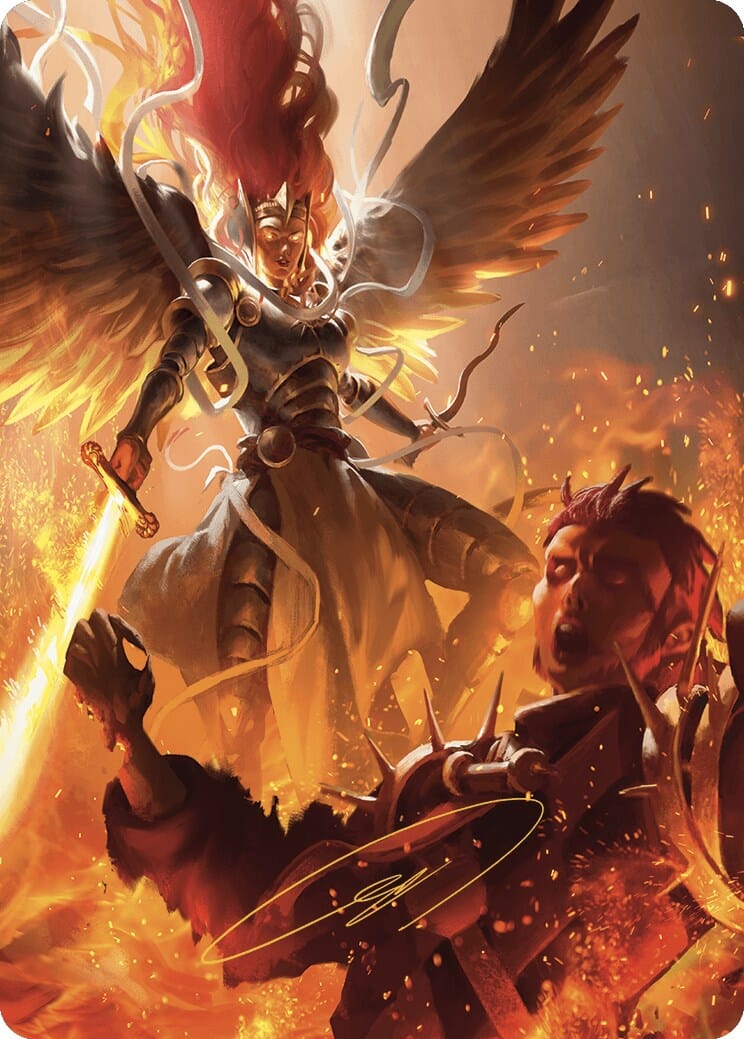 Warleader's Call Art Card (35/49) (Gold-Stamped Signature) [Murders at Karlov Manor Art Series] MTG Single Magic: The Gathering  | Multizone: Comics And Games