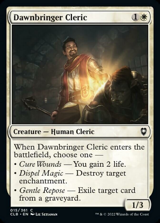 Dawnbringer Cleric [Commander Legends: Battle for Baldur's Gate] MTG Single Magic: The Gathering  | Multizone: Comics And Games