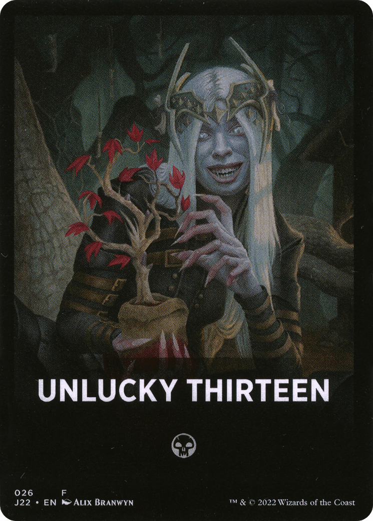 Unlucky Thirteen Theme Card [Jumpstart 2022 Front Cards] MTG Single Magic: The Gathering  | Multizone: Comics And Games