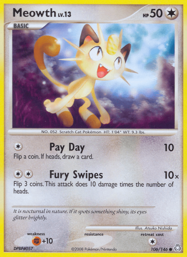 Meowth (106/146) [Diamond & Pearl: Legends Awakened] Pokemon Single Pokémon  | Multizone: Comics And Games