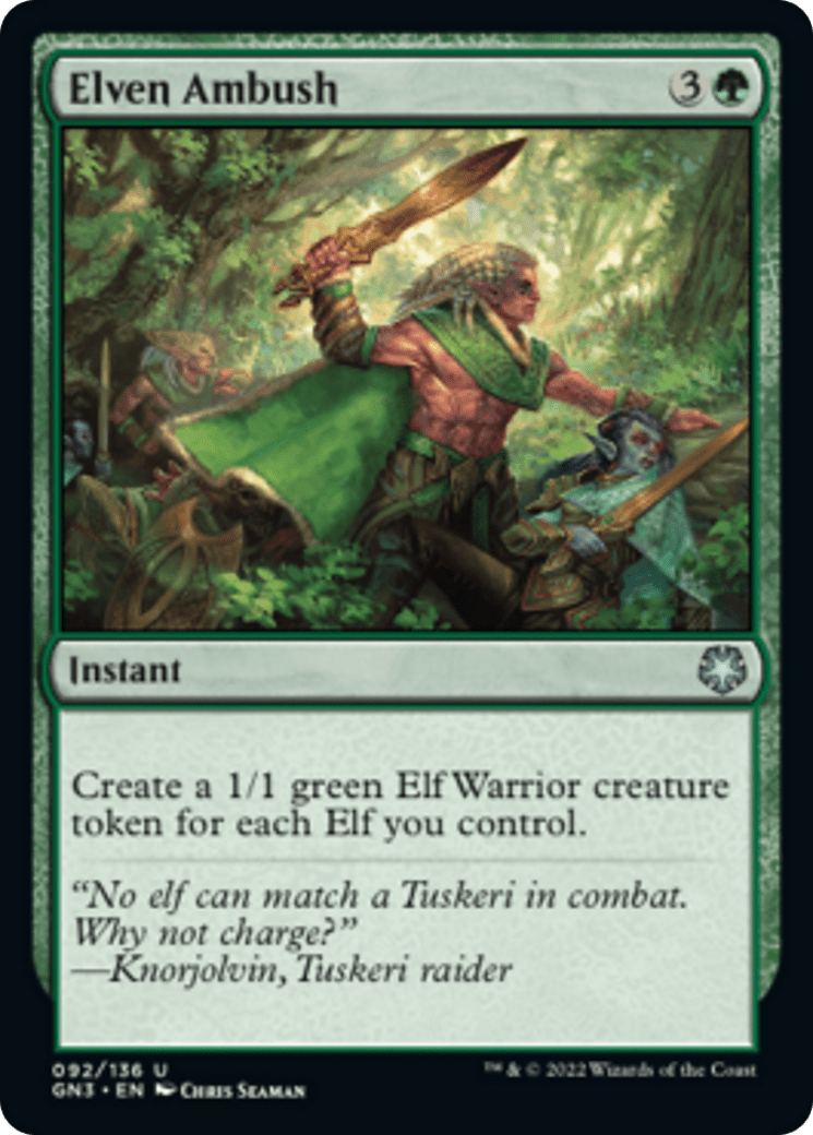 Elven Ambush [Game Night: Free-for-All] MTG Single Magic: The Gathering  | Multizone: Comics And Games