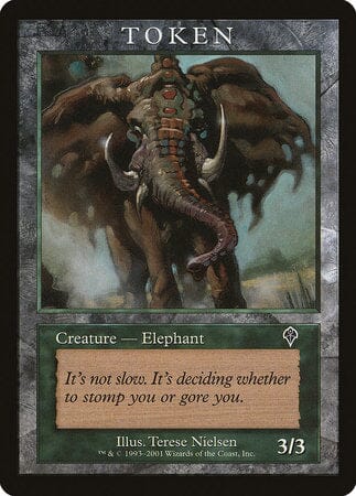 Elephant Token (Invasion) [Magic Player Rewards 2001] MTG Single Magic: The Gathering  | Multizone: Comics And Games