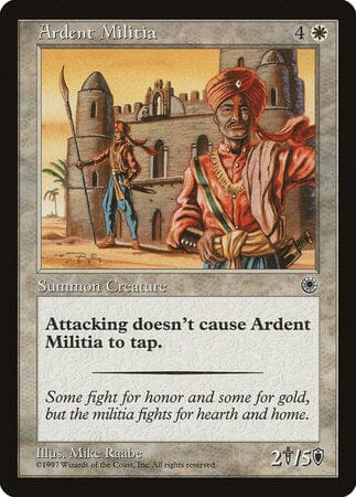 Ardent Militia [Portal] MTG Single Magic: The Gathering  | Multizone: Comics And Games