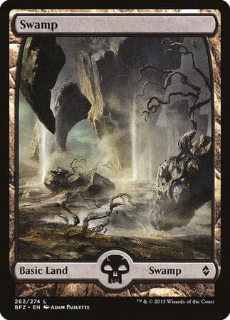 Swamp (262) - Full Art [Battle for Zendikar] MTG Single Magic: The Gathering  | Multizone: Comics And Games