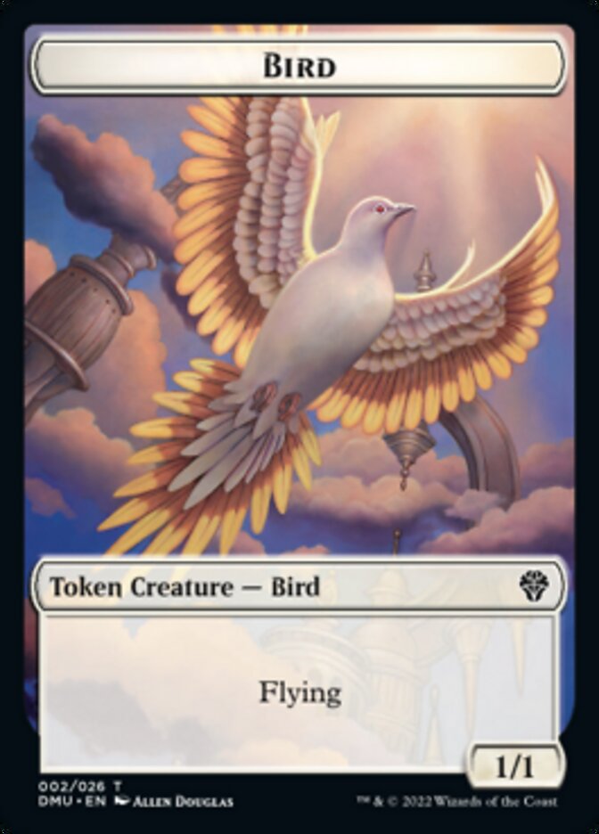 Bird (002) // Treasure Double-sided Token [Dominaria United Tokens] | Multizone: Comics And Games