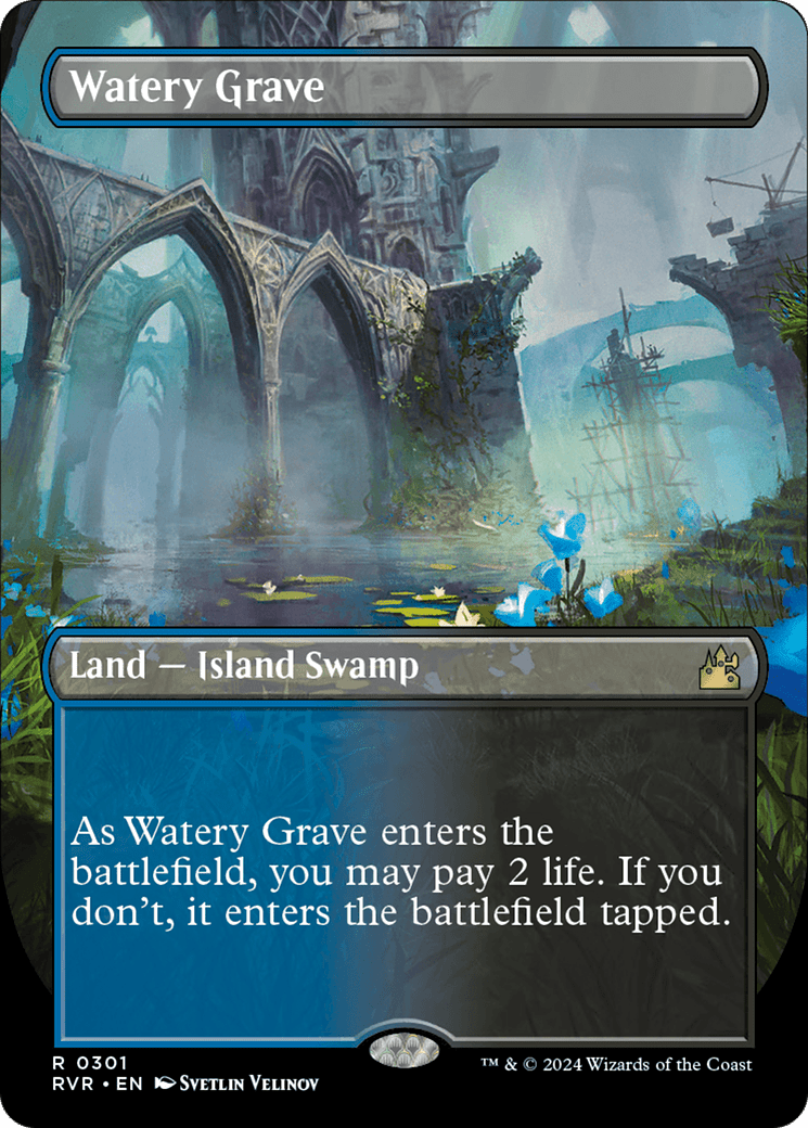 Watery Grave (Borderless) [Ravnica Remastered] MTG Single Magic: The Gathering  | Multizone: Comics And Games