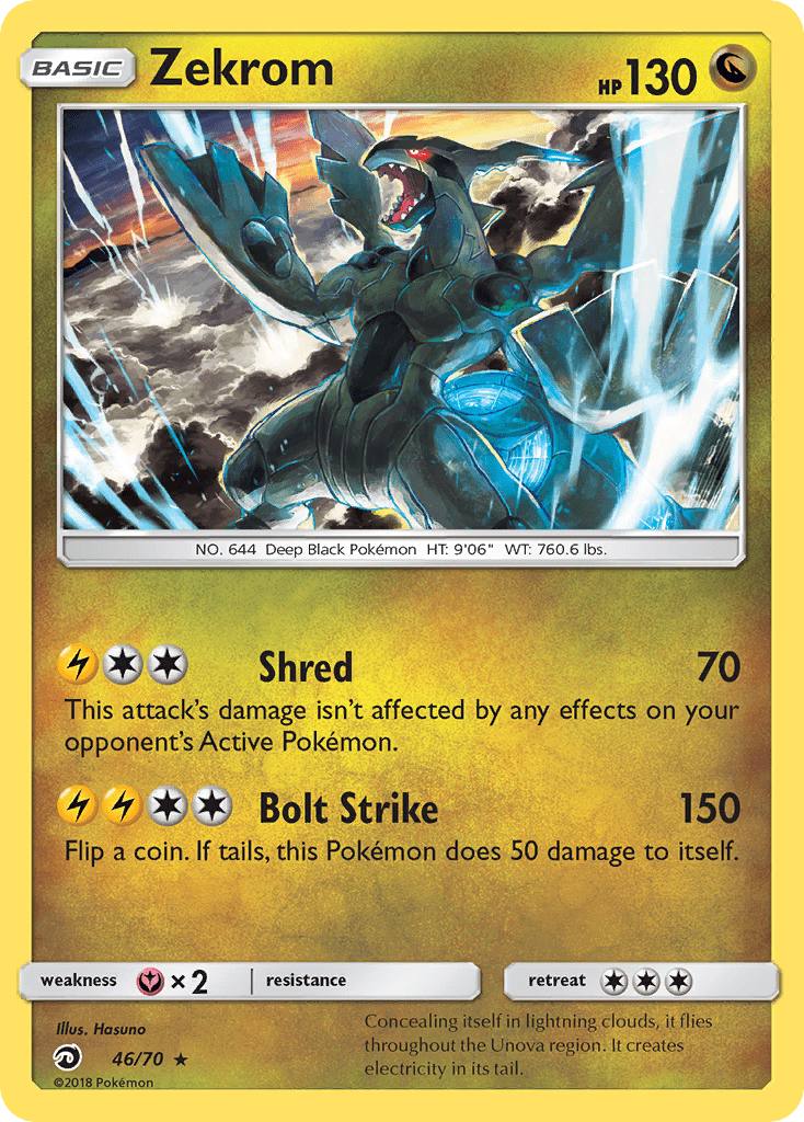 Zekrom (46/70) [Sun & Moon: Dragon Majesty] Pokemon Single Pokémon  | Multizone: Comics And Games