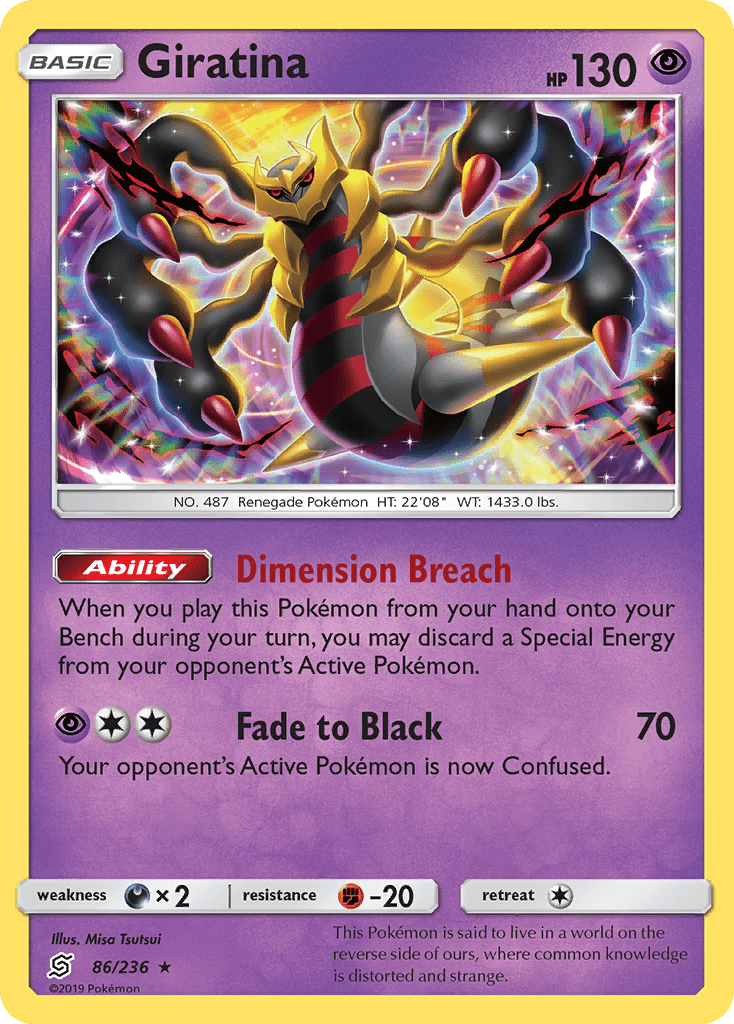 Giratina (86/236) [Sun & Moon: Unified Minds] Pokemon Single Pokémon  | Multizone: Comics And Games