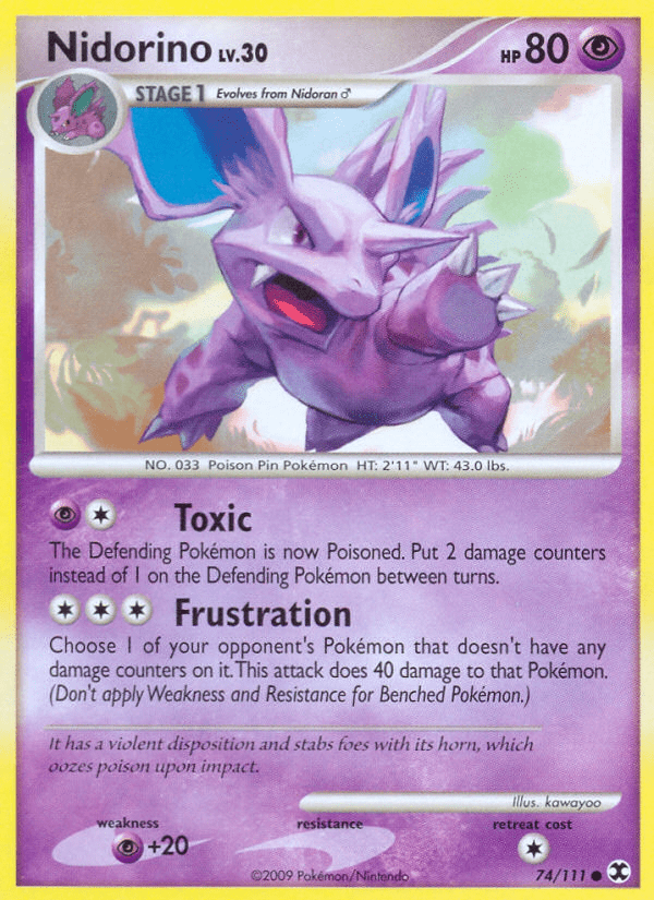 Nidorino (74/111) [Platinum: Rising Rivals] Pokemon Single Pokémon  | Multizone: Comics And Games