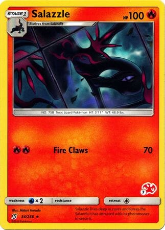 Salazzle (34/236) (Charizard Stamp #7) [Battle Academy 2020] Pokemon Single Pokémon  | Multizone: Comics And Games