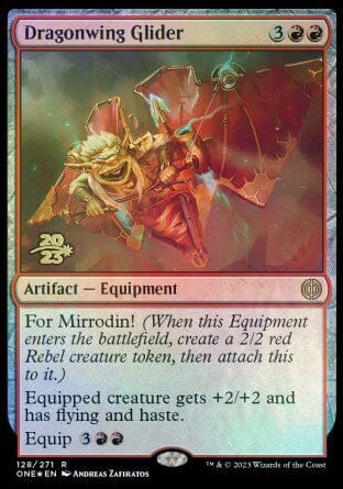 Dragonwing Glider [Phyrexia: All Will Be One Prerelease Promos] MTG Single Magic: The Gathering  | Multizone: Comics And Games