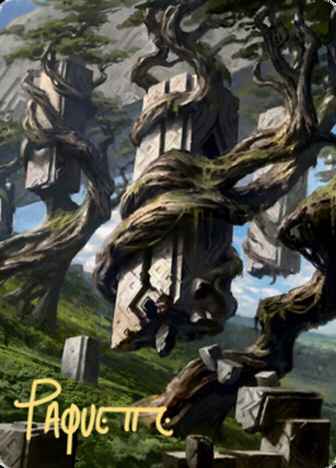 Forest 2 Art Card (Gold-Stamped Signature) [Zendikar Rising Art Series] MTG Single Magic: The Gathering  | Multizone: Comics And Games