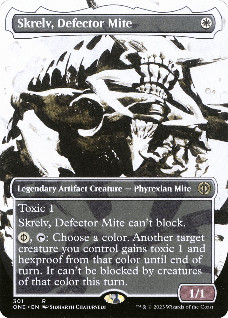 Skrelv, Defector Mite (Borderless Ichor) [Phyrexia: All Will Be One] MTG Single Magic: The Gathering  | Multizone: Comics And Games
