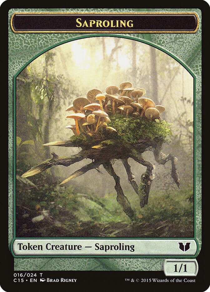 Snake (021) // Saproling Double-Sided Token [Commander 2015 Tokens] MTG Single Magic: The Gathering  | Multizone: Comics And Games