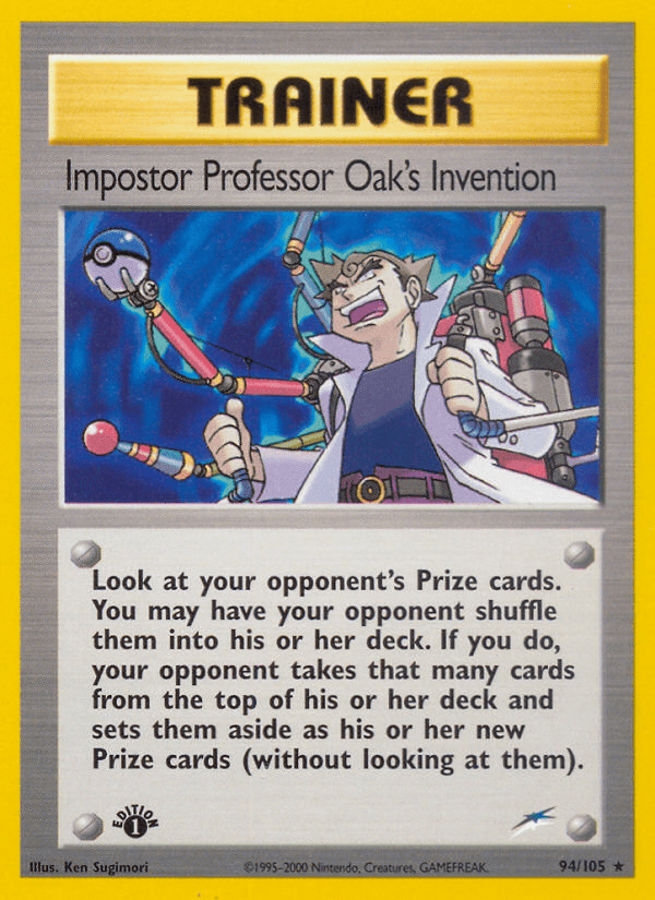 Impostor Professor Oak's Invention (94/105) [Neo Destiny 1st Edition] Pokemon Single Pokémon  | Multizone: Comics And Games