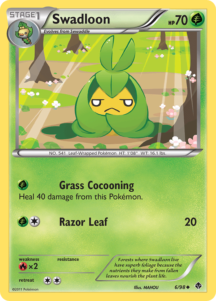 Swadloon (6/98) [Black & White: Emerging Powers] Pokemon Single Pokémon  | Multizone: Comics And Games