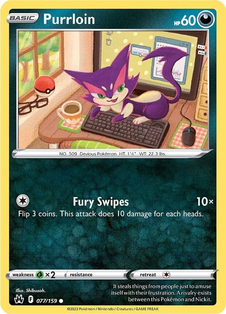 Purrloin (077/159) [Sword & Shield: Crown Zenith] Pokemon Single Pokémon  | Multizone: Comics And Games