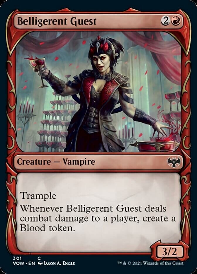 Belligerent Guest (Showcase Fang Frame) [Innistrad: Crimson Vow] MTG Single Magic: The Gathering  | Multizone: Comics And Games