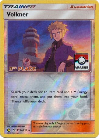 Volkner (135a/156) (League Challenge 3rd Place) [Sun & Moon: Ultra Prism] Pokemon Single Pokémon  | Multizone: Comics And Games