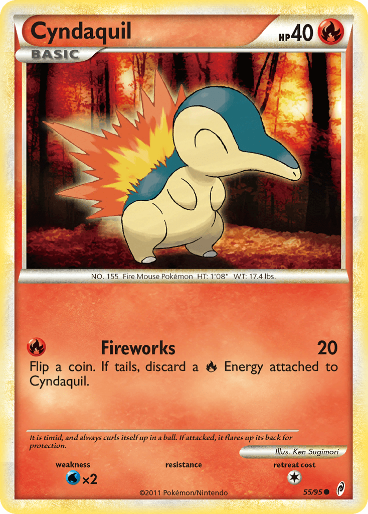 Cyndaquil (55/95) [HeartGold & SoulSilver: Call of Legends] Pokemon Single Pokémon  | Multizone: Comics And Games