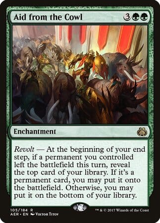 Aid from the Cowl [Aether Revolt] MTG Single Magic: The Gathering  | Multizone: Comics And Games