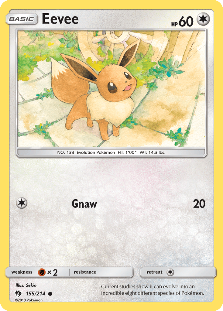 Eevee (155/214) [Sun & Moon: Lost Thunder] Pokemon Single Pokémon  | Multizone: Comics And Games